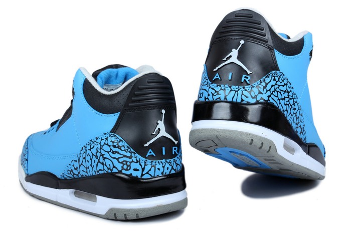 2014 Nike Air Jordan III 3 Retro Chaussures Hommes Bleu (3)